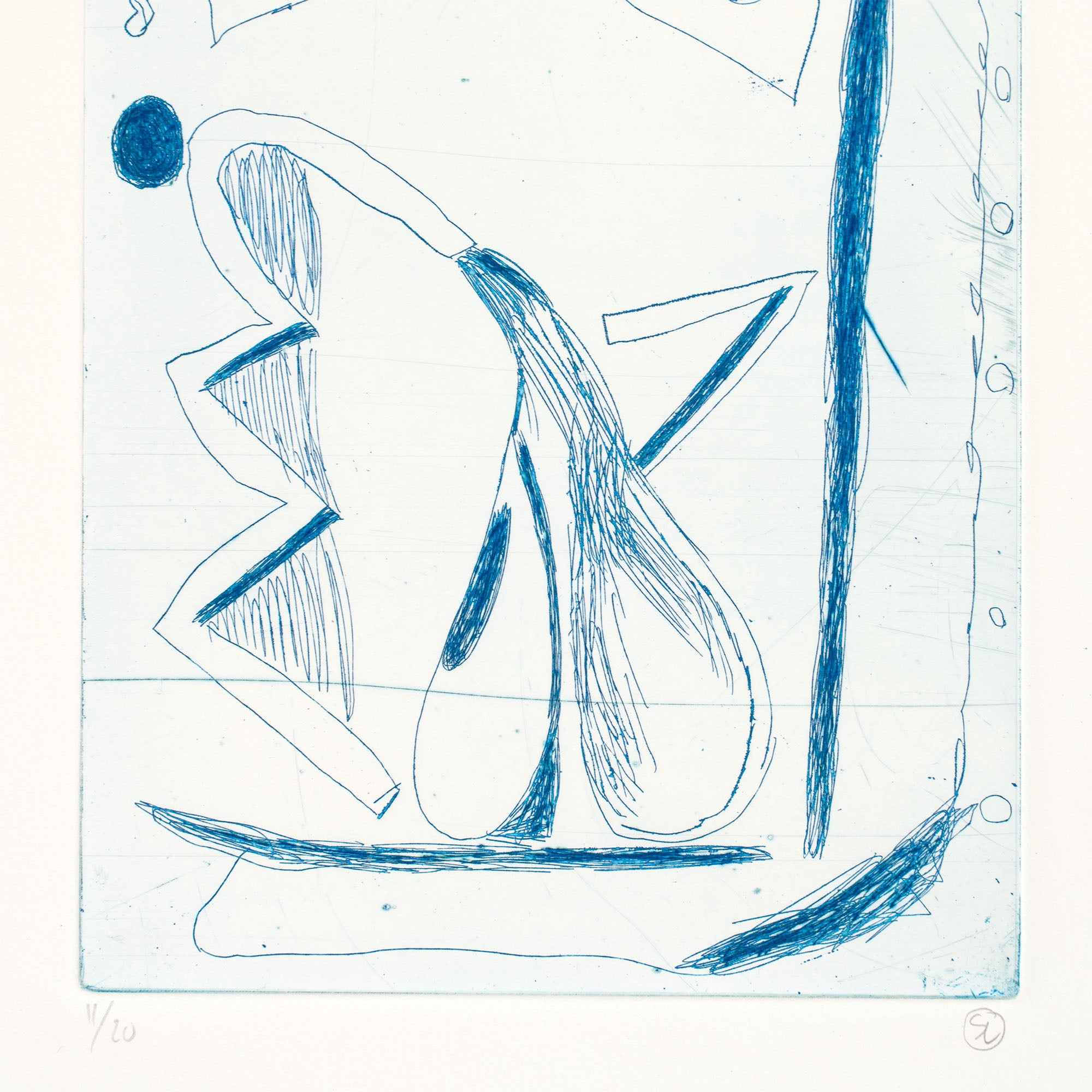 Sune Christiansen - Untitled Blue Etching