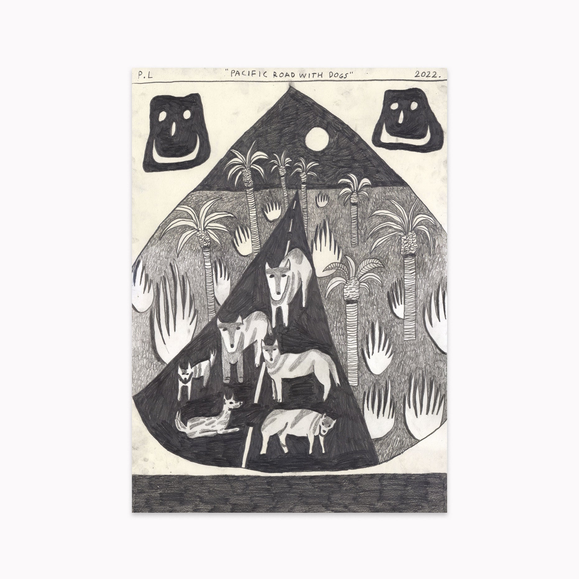 Peter Larsen - Pacific road with dogs