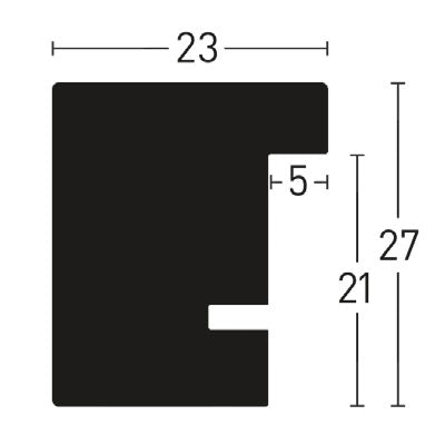 50x70 Quadrum White Frame