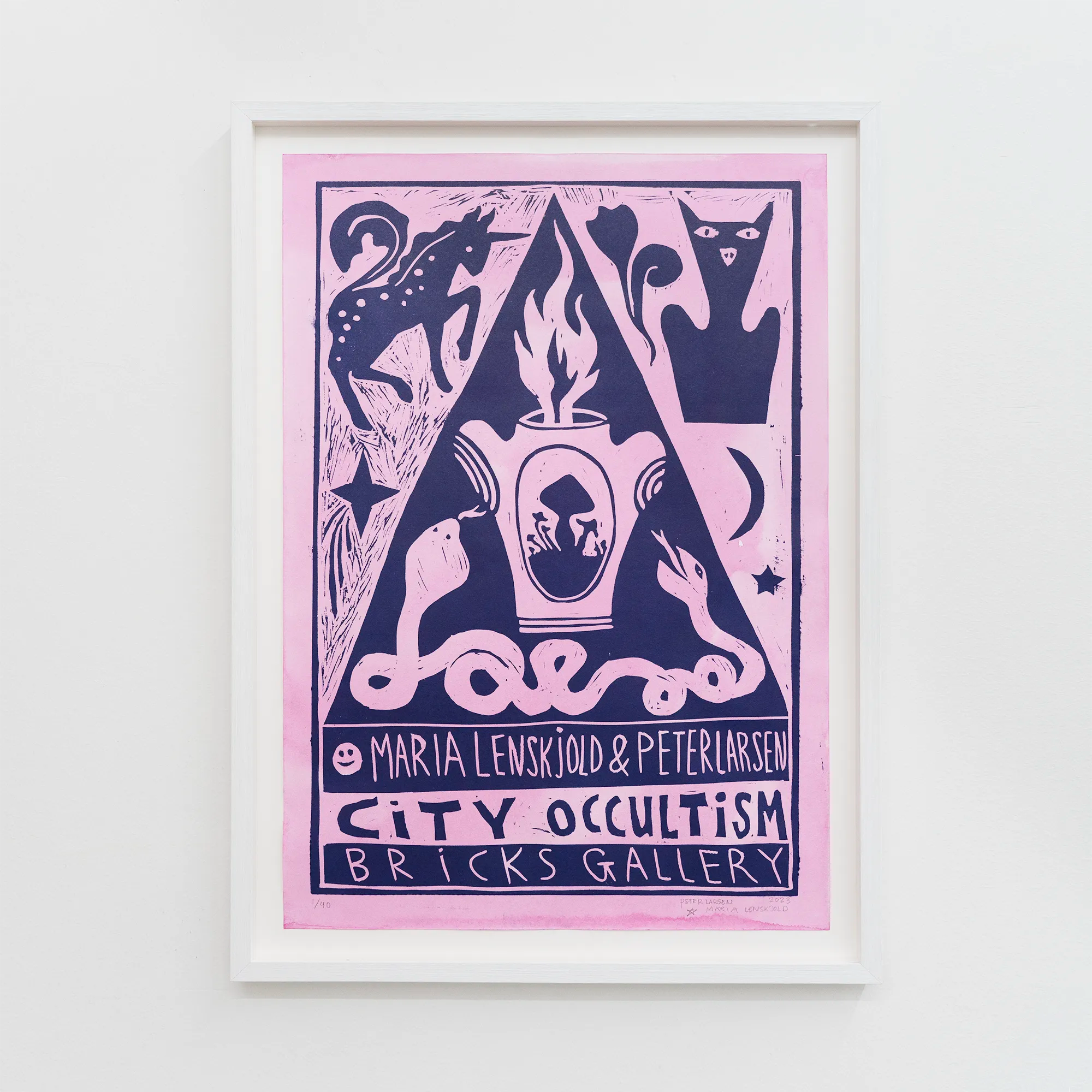 Peter Larsen & Maria Lenskjold - City Occultism Exhibition - Framed