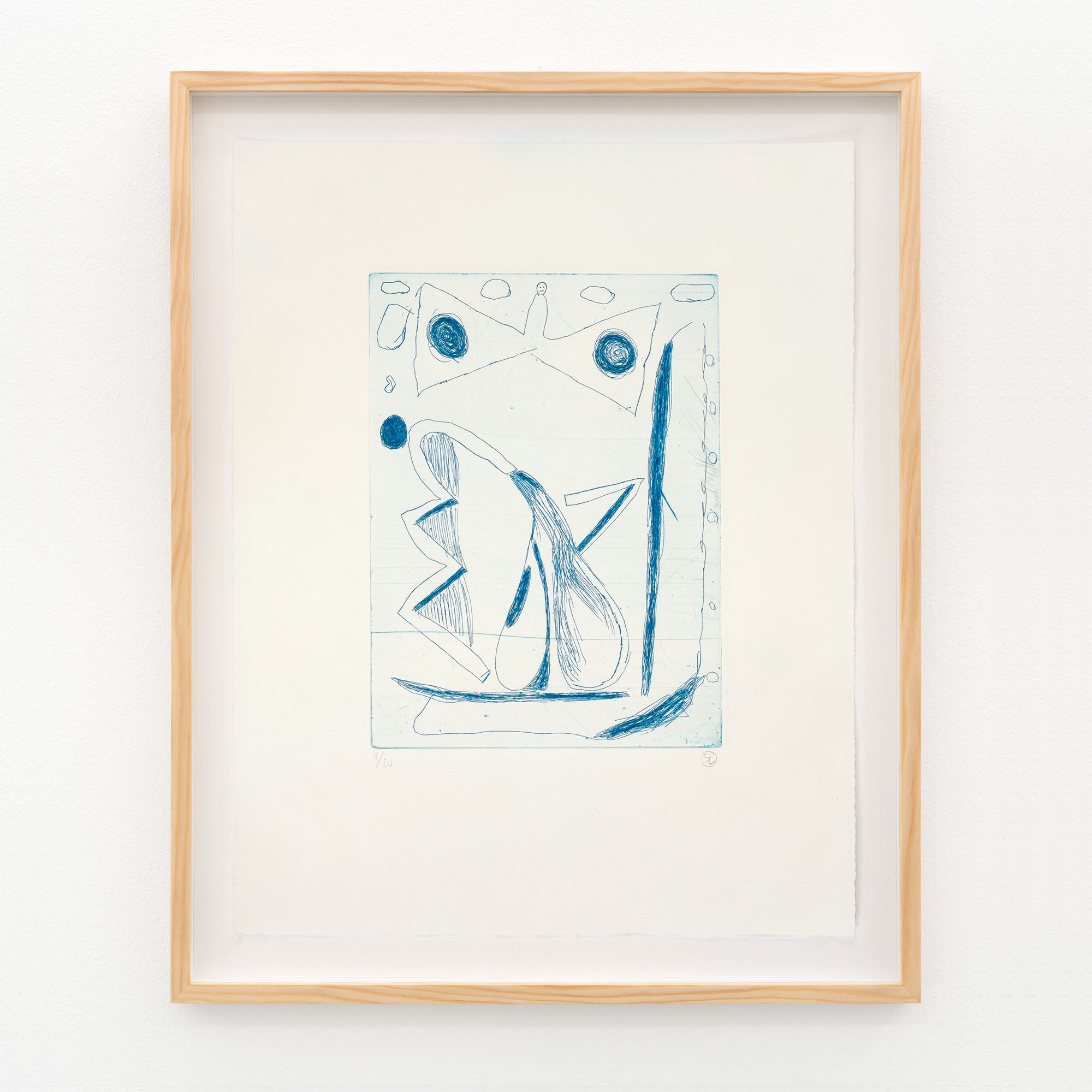 Sune Christiansen - Untitled Blue Etching