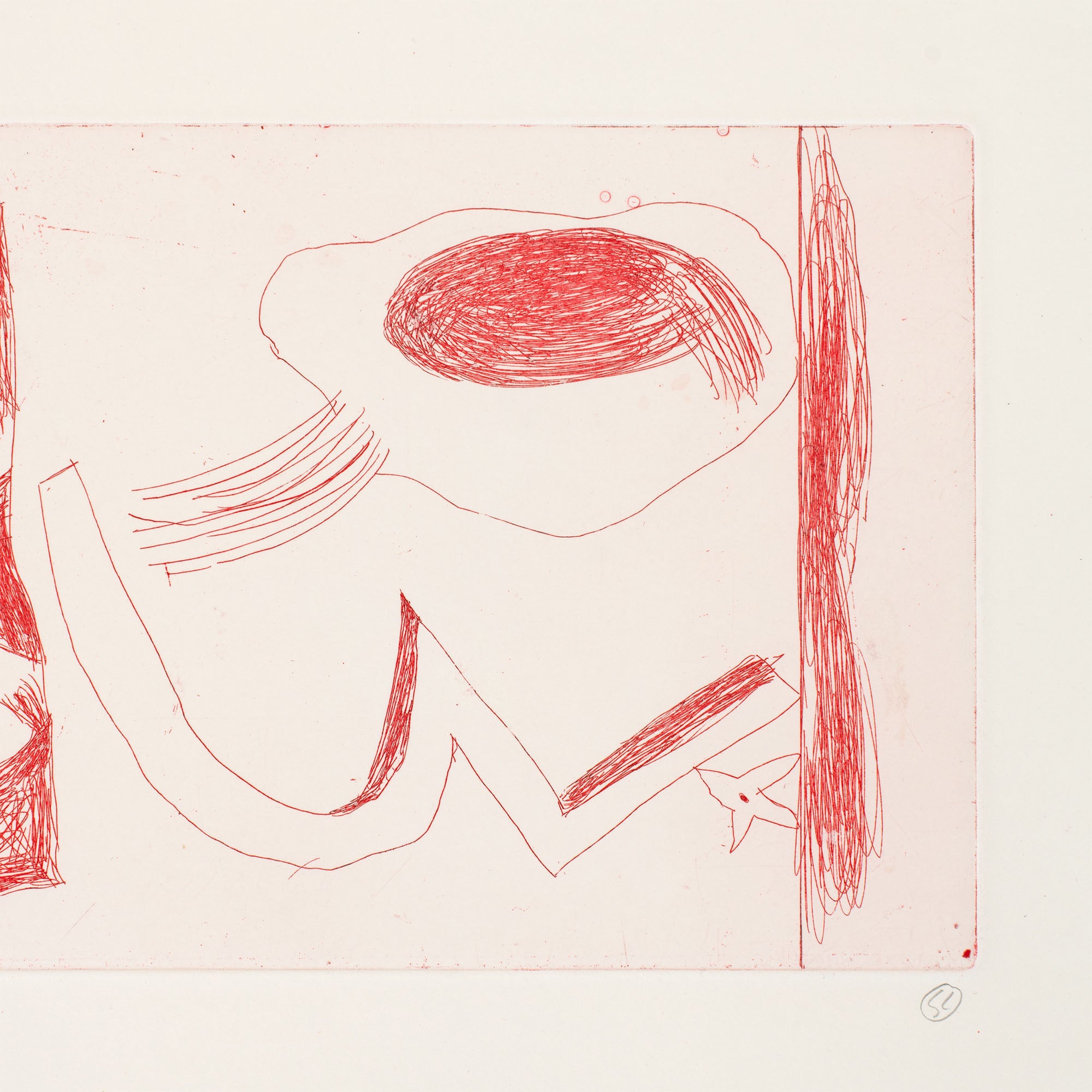 Sune Christiansen - Untitled Red Etching